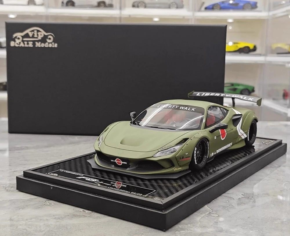 [VIP] 1:18 Ferrari 2020 F8 Tributo Liberty Walk verde modellino di auto resina