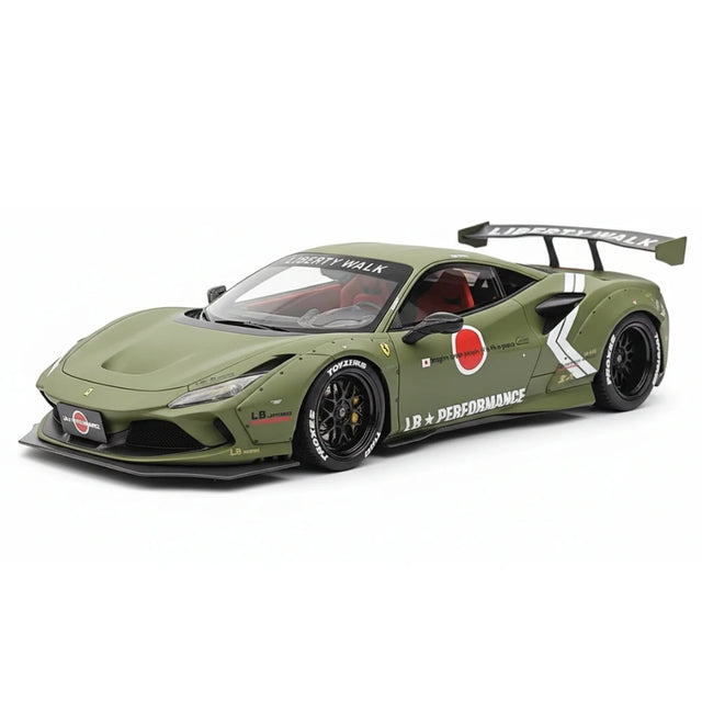 [VIP] 1:18 Ferrari 2020 F8 Tributo Liberty Walk vihreä pienoismalli Hartsi