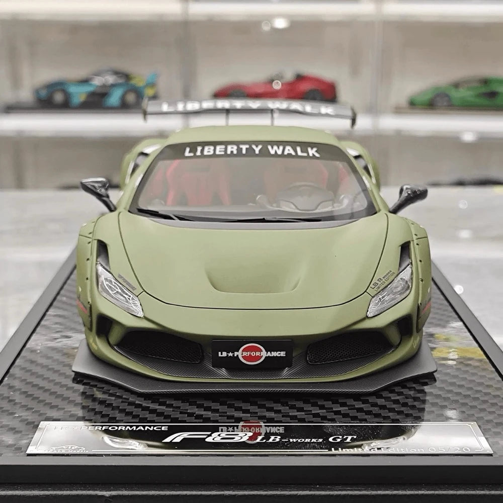 [VIP] 1:18 Ferrari 2020 F8 Tributo Liberty Walk verde modellino di auto resina