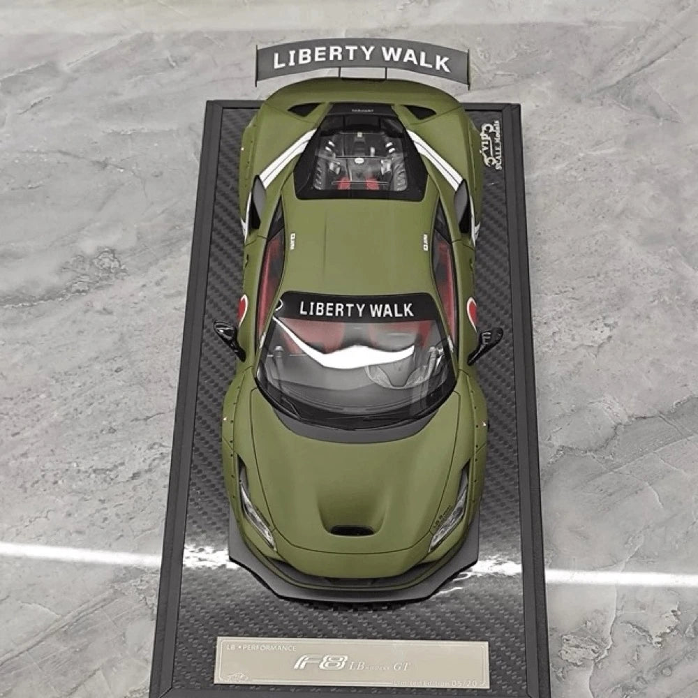 [VIP] 1:18 Ferrari 2020 F8 Tributo Liberty Walk verde modellino di auto resina