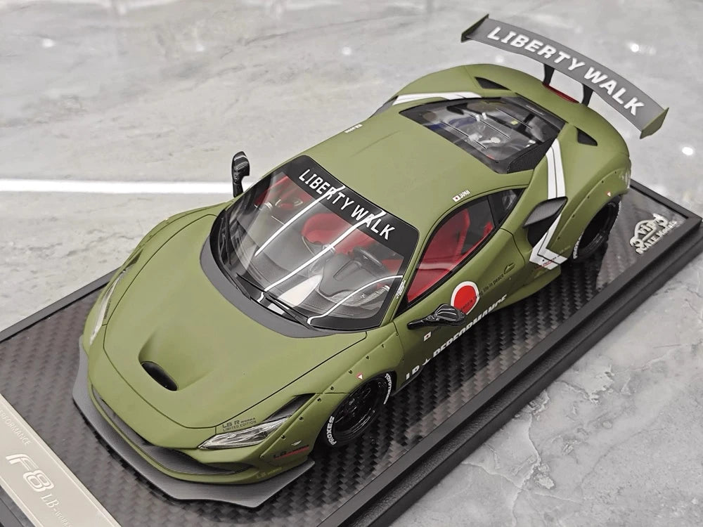 [VIP] 1:18 Ferrari 2020 F8 Tributo Liberty Walk verde modellino di auto resina