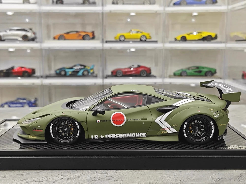 [VIP] 1:18 Ferrari 2020 F8 Tributo Liberty Walk verde modellino di auto resina