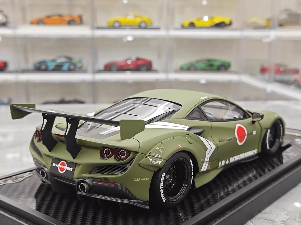 [VIP] 1:18 Ferrari 2020 F8 Tributo Liberty Walk verde modellino di auto resina