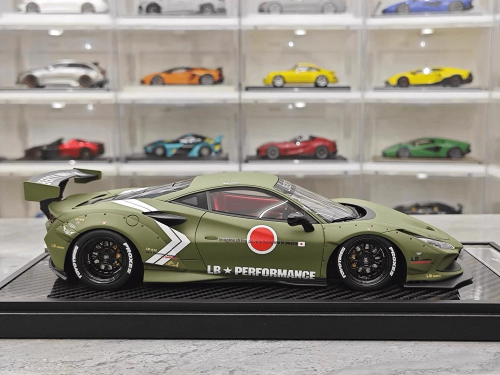 [VIP] 1:18 Ferrari 2020 F8 Tributo Liberty Walk verde modellino di auto resina