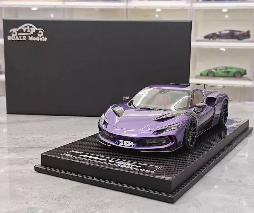 [VIP] 1:18 Ferrari 2023 296 GTB Novitec Purple Model Car Resin