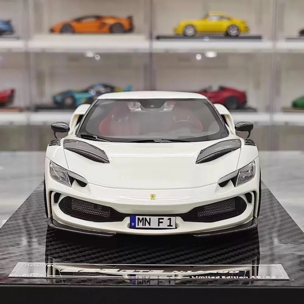 [VIP] 1:18 Ferrari 2023 296 GTB Novitec White Model Car Resin
