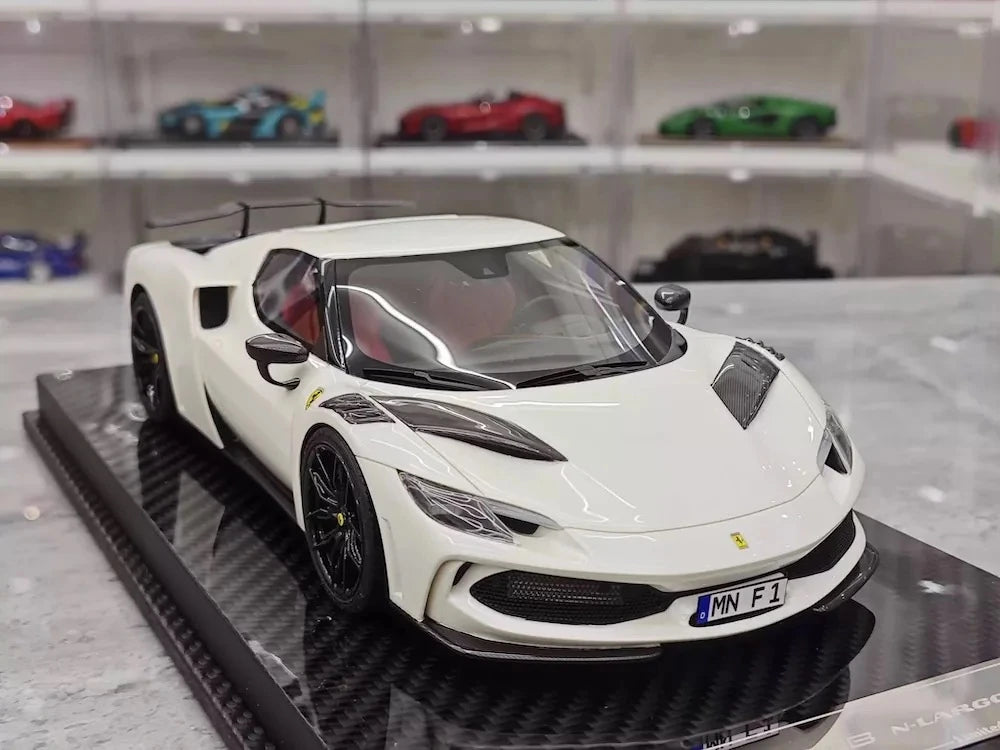 [VIP] 1:18 Ferrari 2023 296 GTB Novitec White Model Car Resin