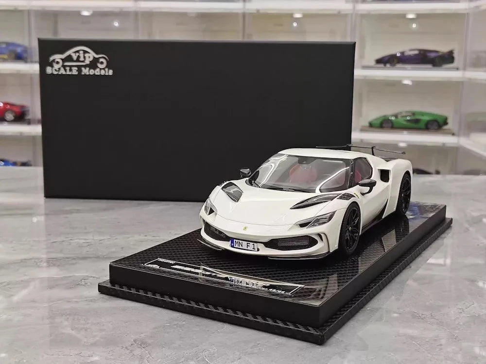 [VIP] 1:18 Ferrari 2023 296 GTB Novitec White Model Car Resin