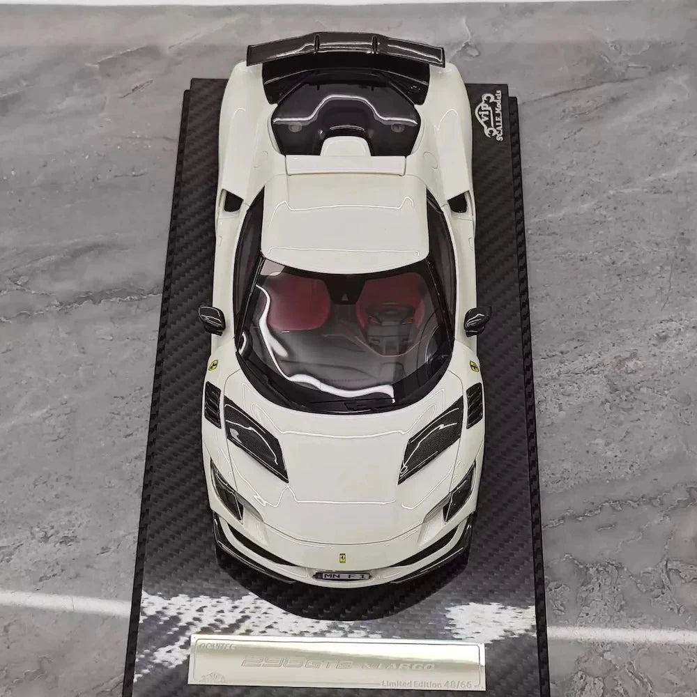[VIP] 1:18 Ferrari 2023 296 GTB Novitec White Model Car Resin