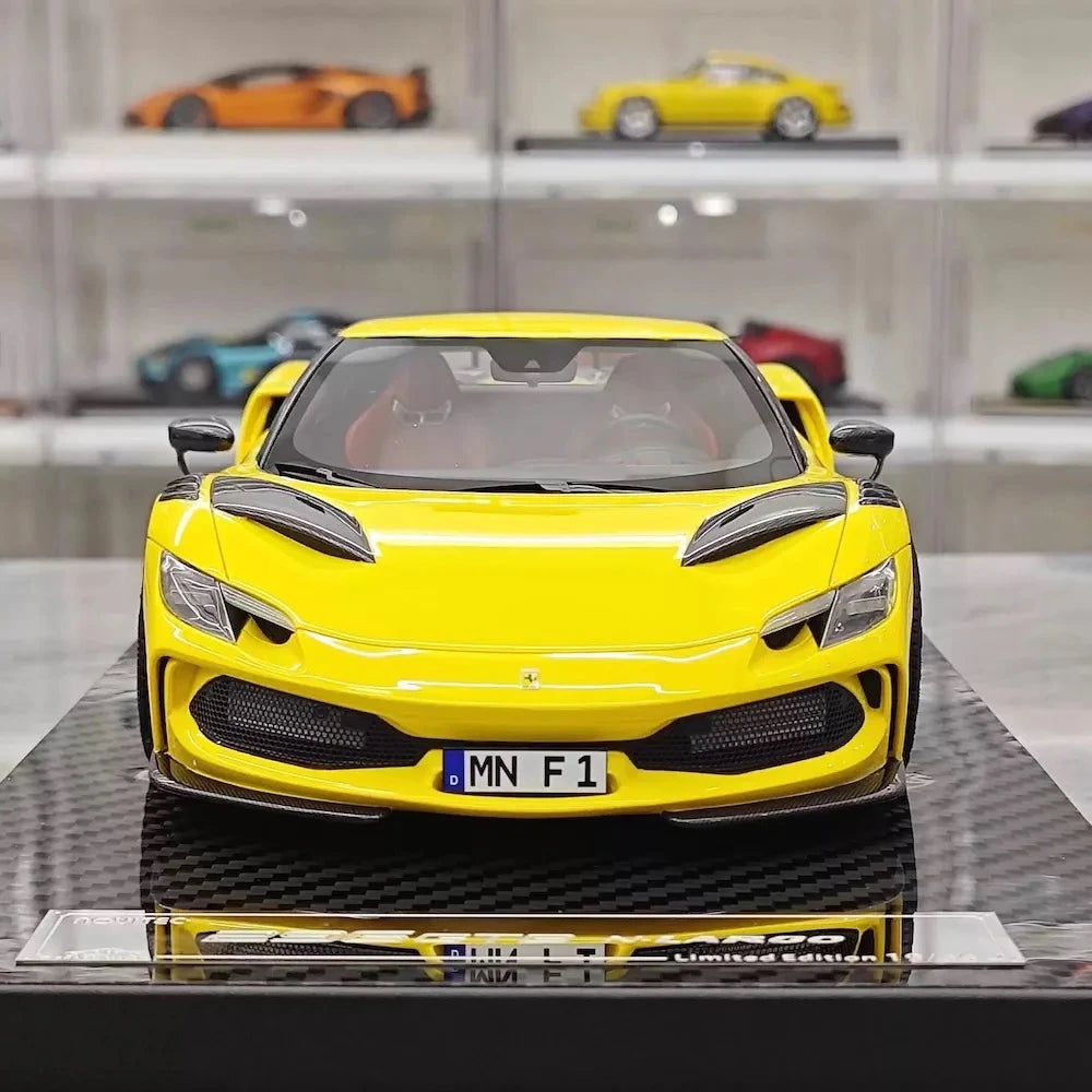 [VIP] 1:18 Ferrari 2023 296 GTB Novitec Yellow Model Car Resin