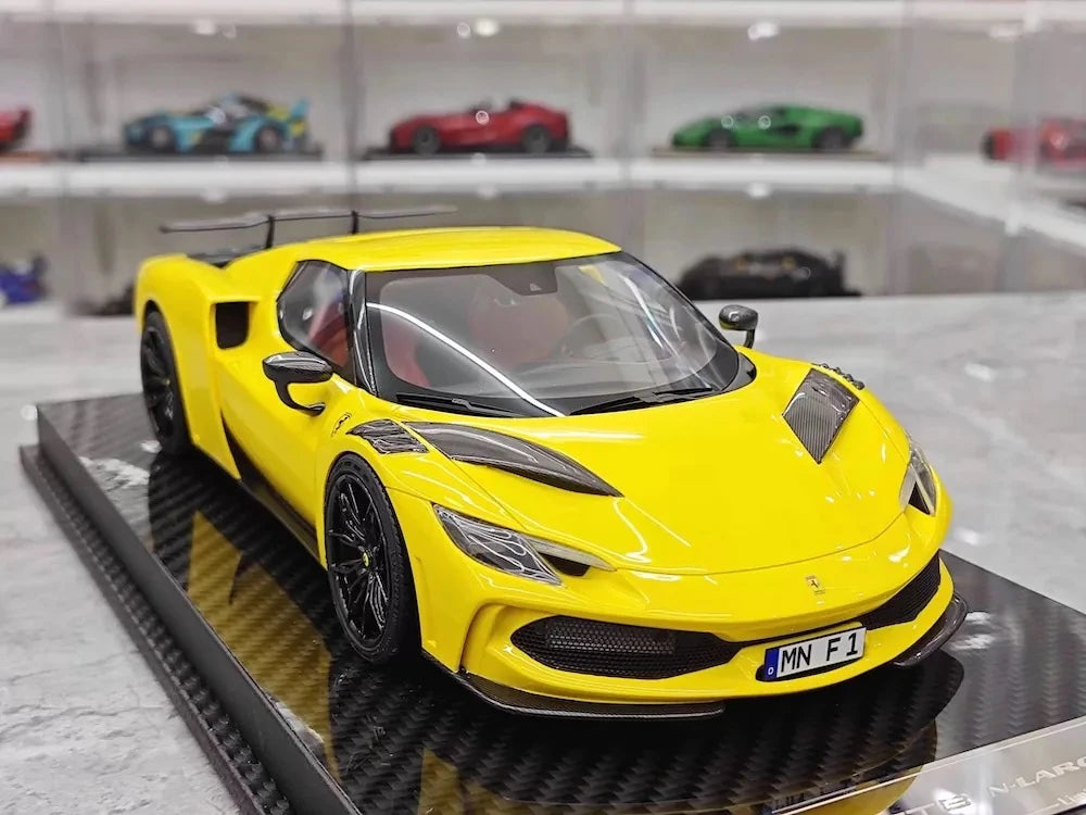 [VIP] 1:18 Ferrari 2023 296 GTB Novitec Yellow Model Car Resin