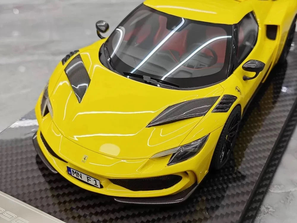 [VIP] 1:18 Ferrari 2023 296 GTB Novitec Yellow Model Car Resin