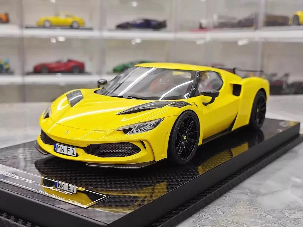 [VIP] 1:18 Ferrari 2023 296 GTB Novitec Yellow Model Car Resin