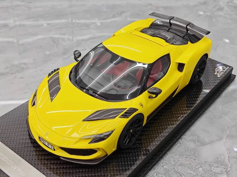[VIP] 1:18 Ferrari 2023 296 GTB Novitec Yellow Model Car Resin