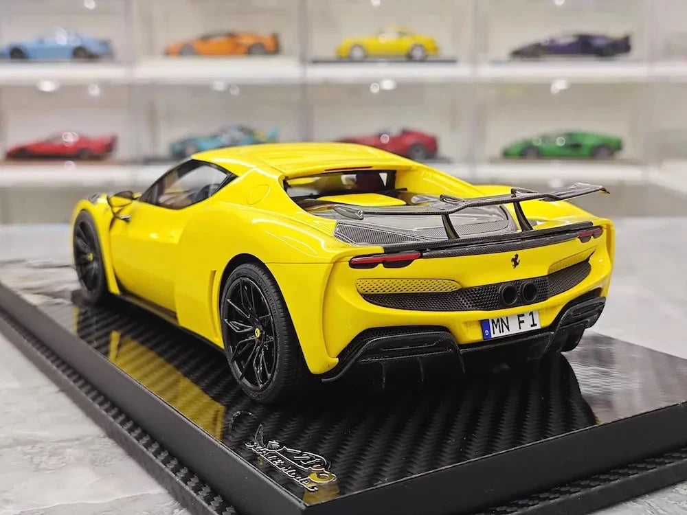 [VIP] 1:18 Ferrari 2023 296 GTB Novitec Yellow Model Car Resin
