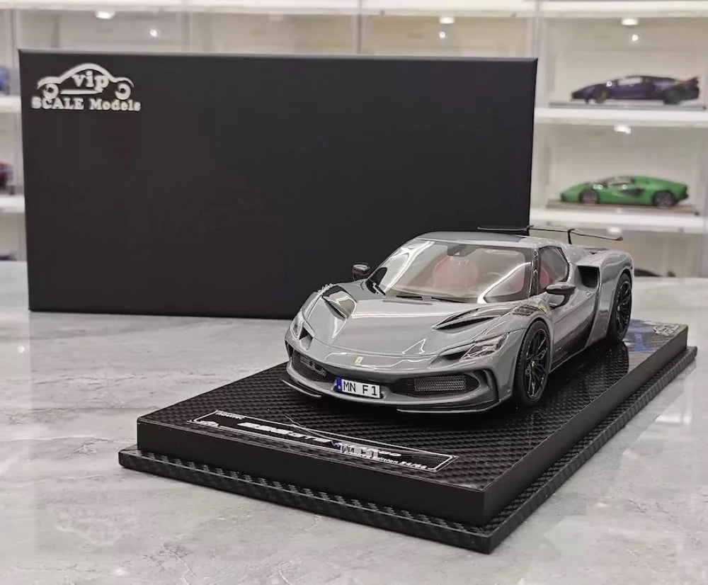 [VIP] 1:18 Ferrari 2023 296 GTB Novitec harmaa pienoismalli Hartsi