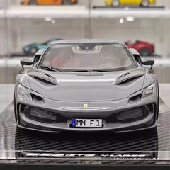 [VIP] 1:18 Ferrari 2023 296 GTB Novitec Gray Model Car Resin