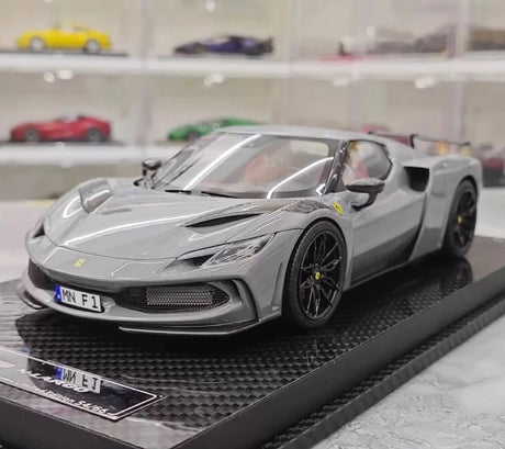 [VIP] 1:18 Ferrari 2023 296 GTB Novitec グレー モデルカー レジン