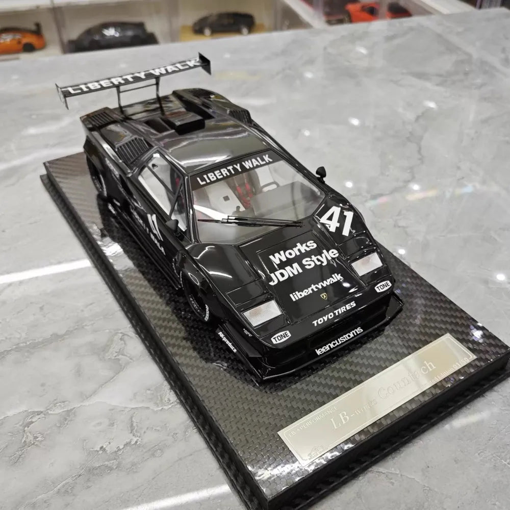 [VIP] 1:18 Lamborghini 1989 Countach Liberty Walk Black Model Car Resin