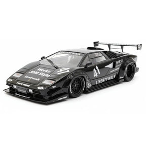 [VIP] 1:18 Lamborghini 1989 Countach Liberty Walk Black Model Car Resin