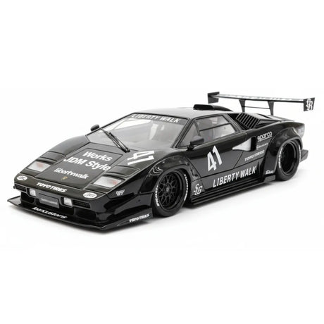 [VIP] 1:18 Lamborghini 1989 Countach Liberty Walk Black Model Car Resin