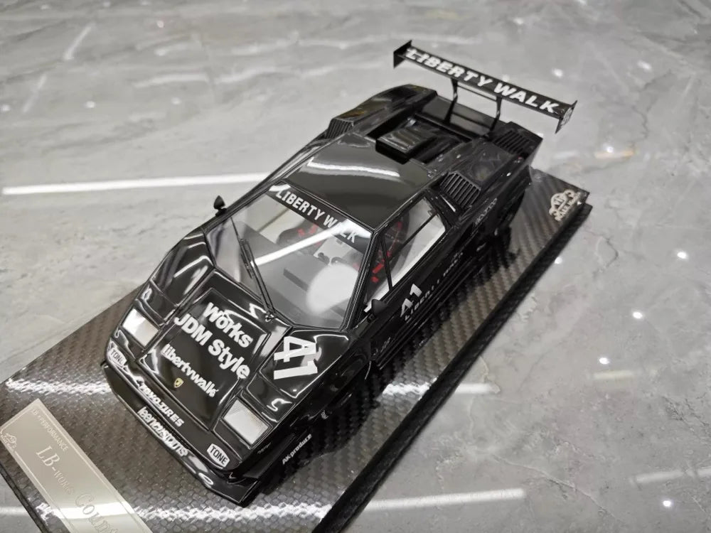 [VIP] 1:18 Lamborghini 1989 Countach Liberty Walk Black Model Car Resin