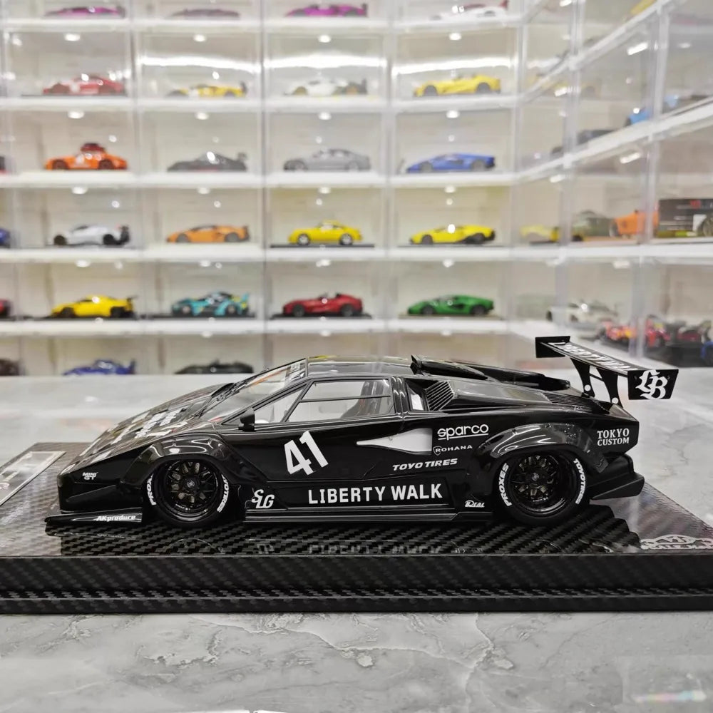 [VIP] 1:18 Lamborghini 1989 Countach Liberty Walk Black Model Car Resin