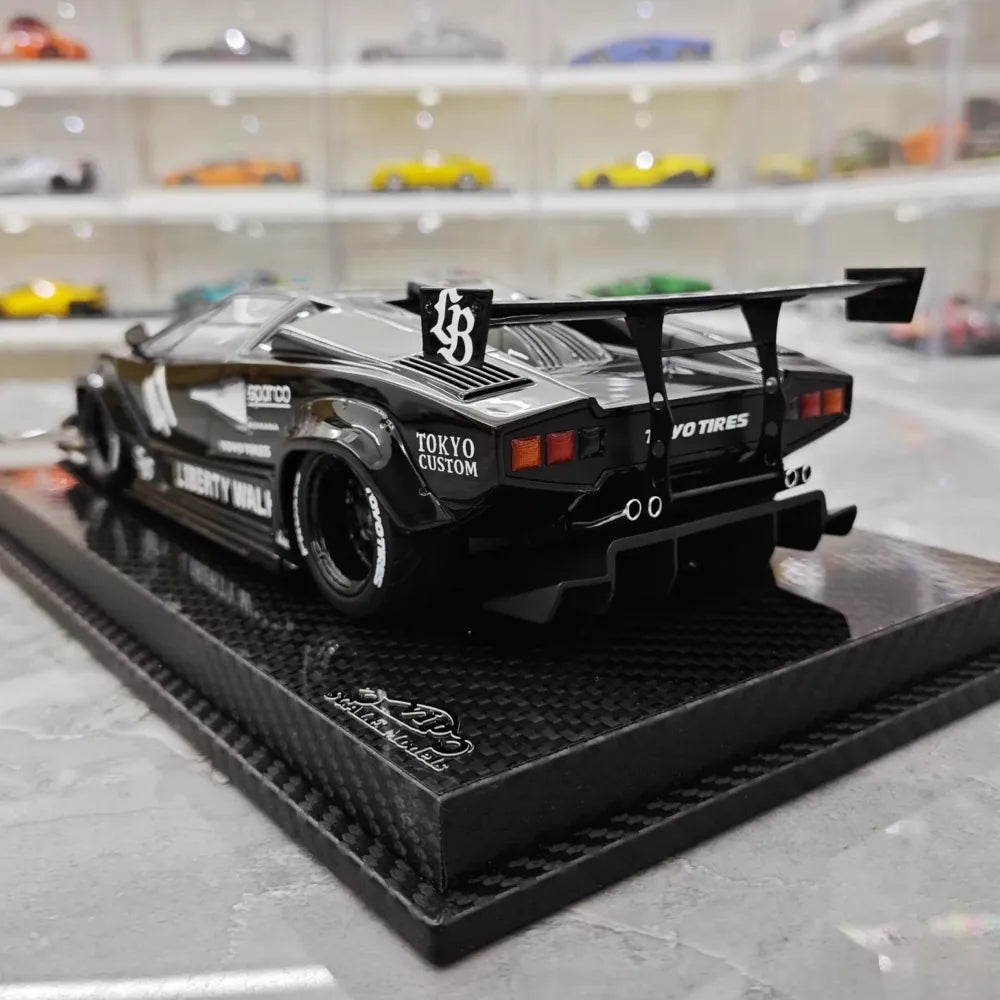 [VIP] 1:18 Lamborghini 1989 Countach Liberty Walk Black Model Car Resin