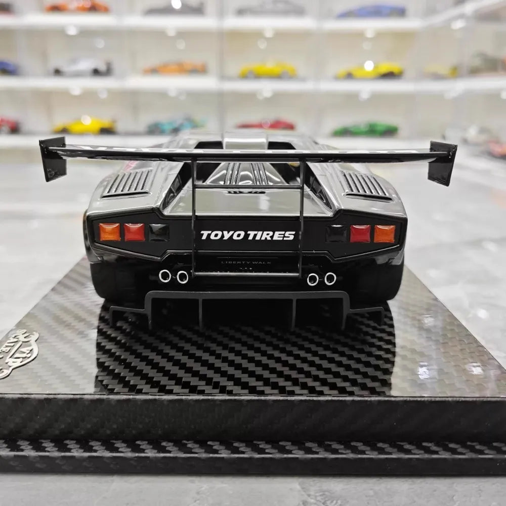 [VIP] 1:18 Lamborghini 1989 Countach Liberty Walk Black Model Car Resin