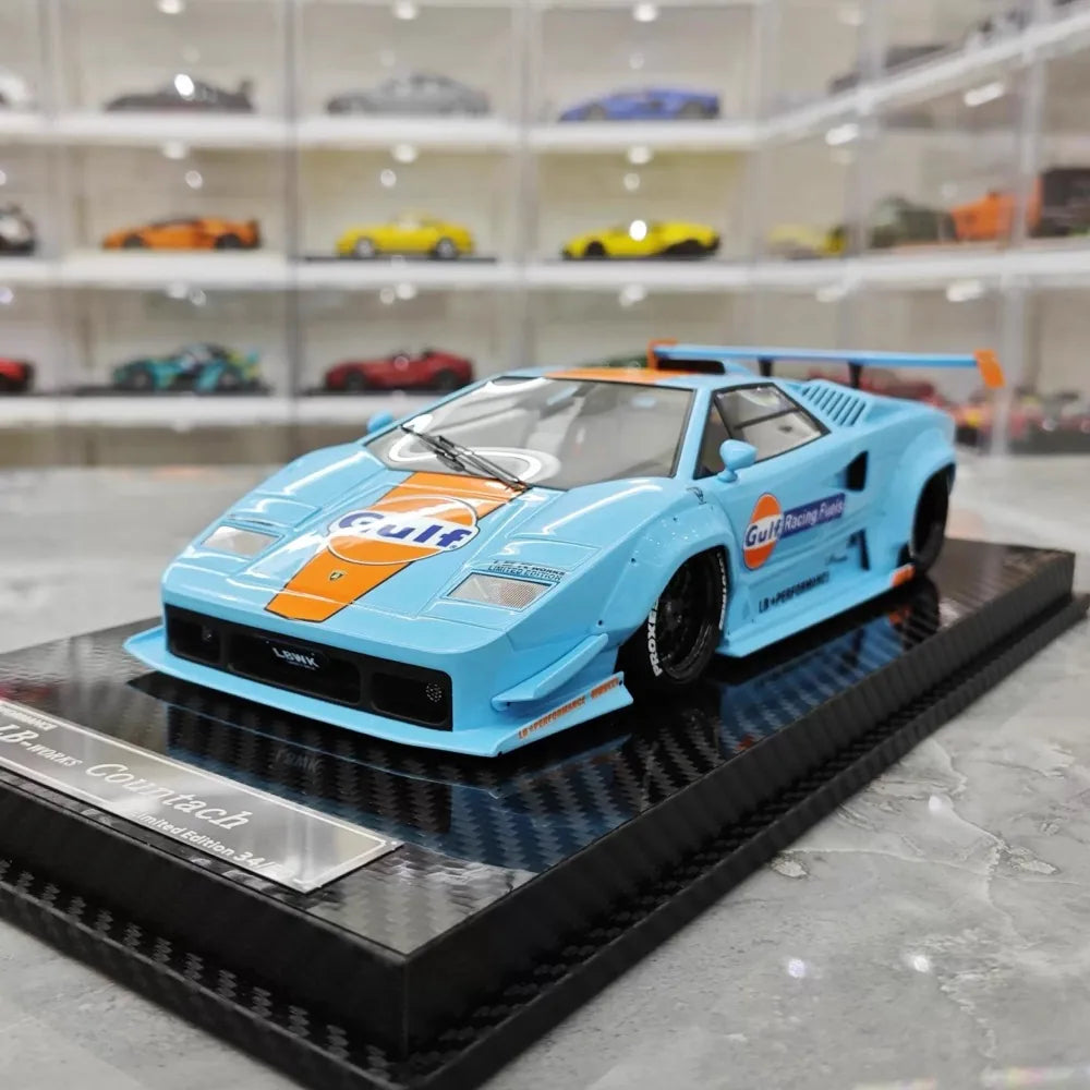 [VIP] 1:18 Lamborghini 1989 Countach Liberty Walk Gulf Model Car Resin