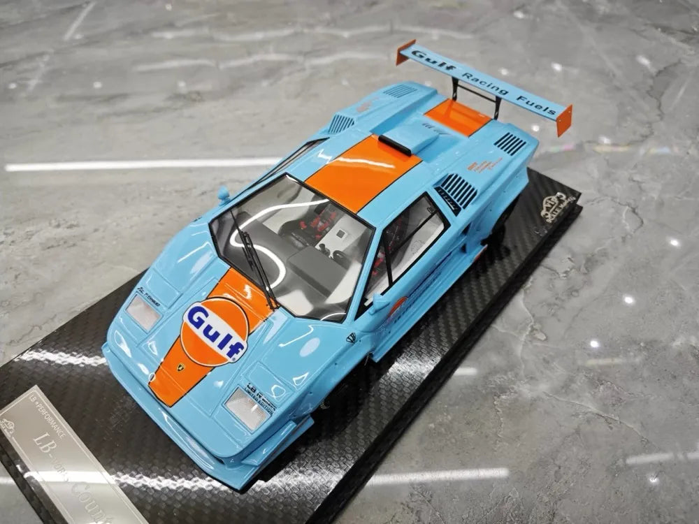 [VIP] 1:18 Lamborghini 1989 Countach Liberty Walk Gulf Model Car Resin