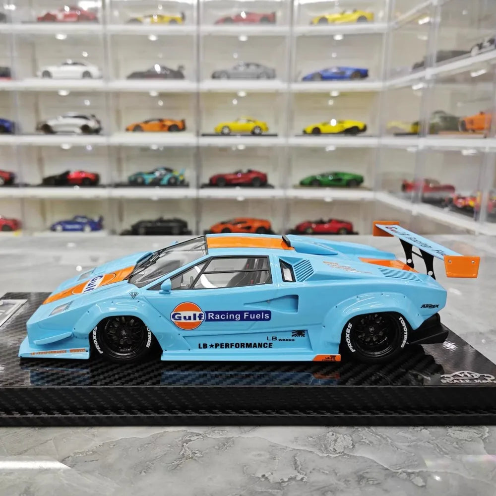 [VIP] 1:18 Lamborghini 1989 Countach Liberty Walk Gulf Model Car Resin