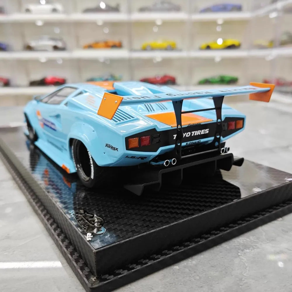 [VIP] 1:18 Lamborghini 1989 Countach Liberty Walk Gulf Model Car Resin
