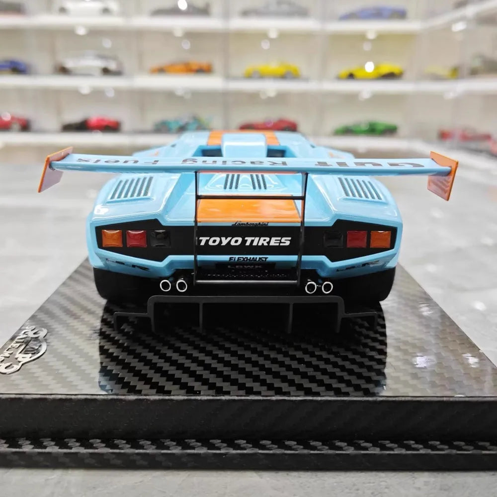 [VIP] 1:18 Lamborghini 1989 Countach Liberty Walk Gulf Model Car Resin