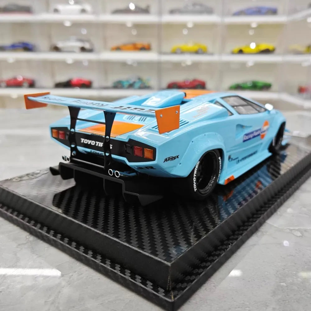 [VIP] 1:18 Lamborghini 1989 Countach Liberty Walk Gulf Model Car Resin