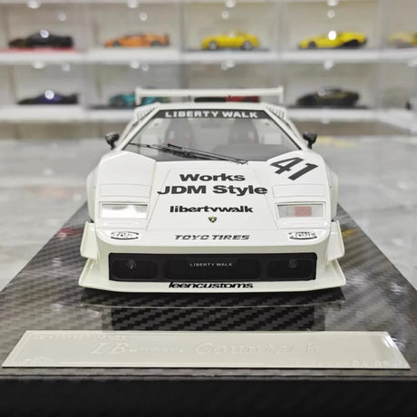[VIP] 1:18 Lamborghini 1989 Countach Liberty Walk White Model Car Resin