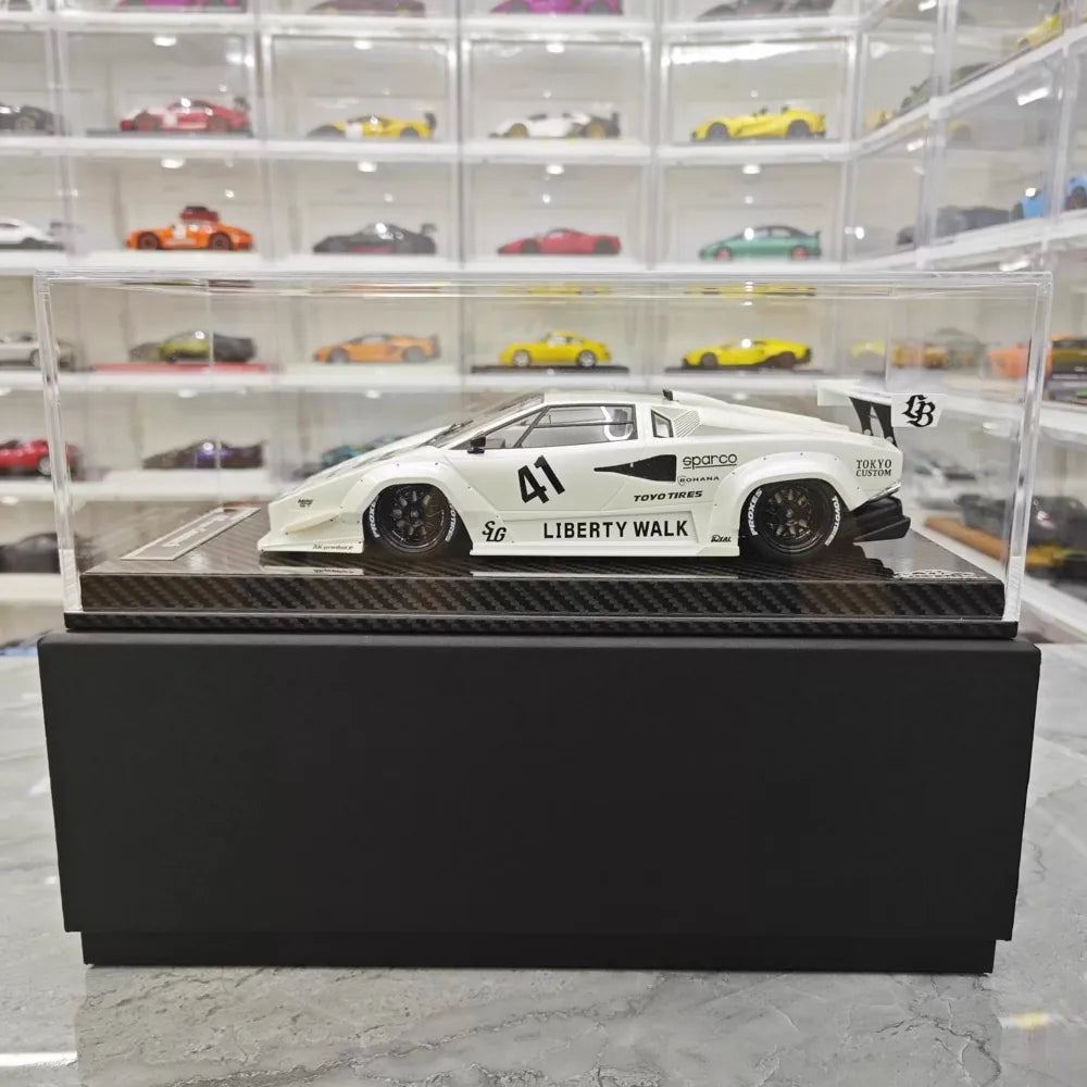 [VIP] 1:18 Lamborghini 1989 Countach Liberty Walk White Model Car Resin