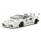[VIP] 1:18 Lamborghini 1989 Countach Liberty Walk White Model Car Resin