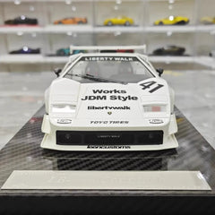 [VIP] 1:18 Lamborghini 1989 Countach Liberty Walk White Model Car Resin
