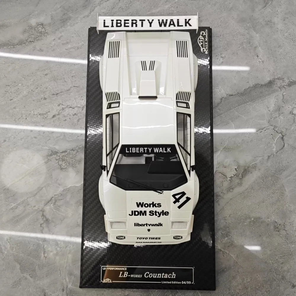 [VIP] 1:18 Lamborghini 1989 Countach Liberty Walk White Model Car Resin