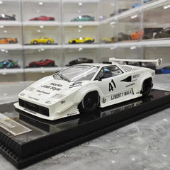 [VIP] 1:18 Lamborghini 1989 Countach Liberty Walk White Model Car Resin