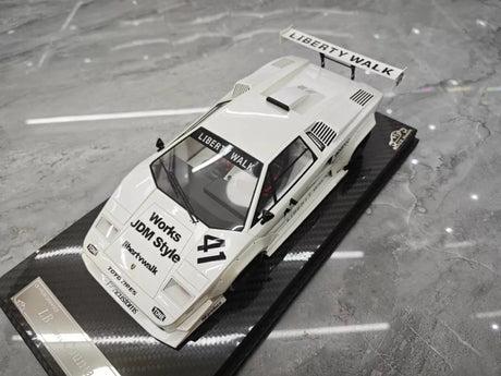 [VIP] 1:18 Lamborghini 1989 Countach Liberty Walk White Model Car Resin