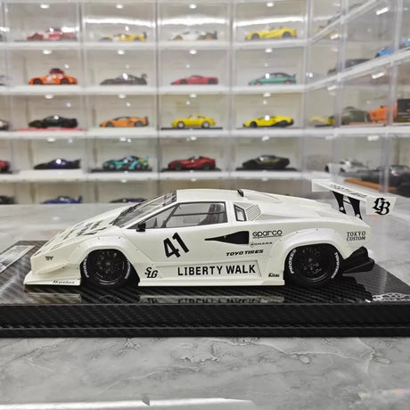 [VIP] 1:18 Lamborghini 1989 Countach Liberty Walk White Model Car Resin