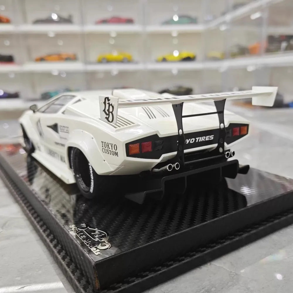[VIP] 1:18 Lamborghini 1989 Countach Liberty Walk White Model Car Resin