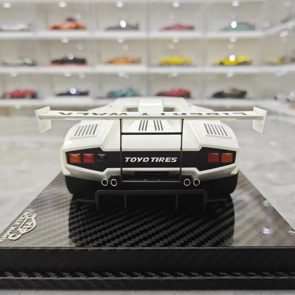 [VIP] 1:18 Lamborghini 1989 Countach Liberty Walk White Model Car Resin