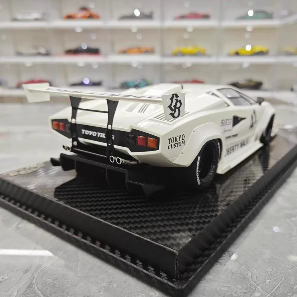 [VIP] 1:18 Lamborghini 1989 Countach Liberty Walk White Model Car Resin