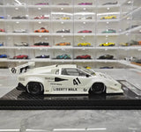 [VIP] 1:18 Lamborghini 1989 Countach Liberty Walk White Model Car Resin