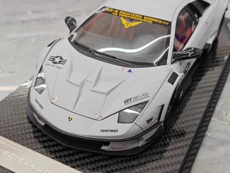 [VIP] 1:18 Lamborghini 2009 Murcielago GT EVO Liberty Walk Gray Model Car Resin