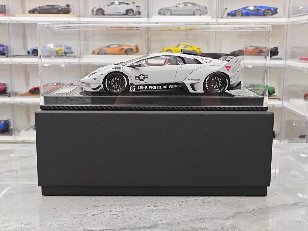 [VIP] 1:18 Lamborghini 2009 Murcielago GT EVO Liberty Walk Gray Model Car Resin