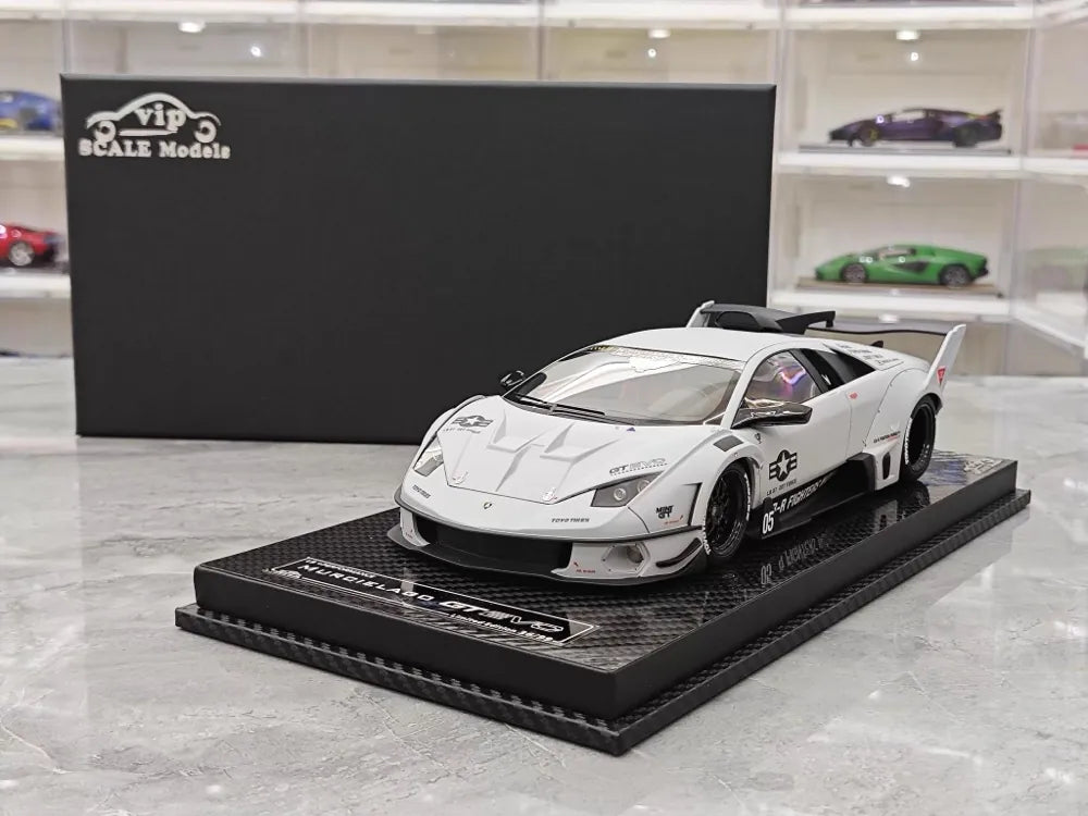 [VIP] 1:18 Lamborghini 2009 Murcielago GT EVO Liberty Walk Gray Model Car Resin